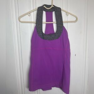Lululemon Scoop Neck Racerback Halter Tank Top sz Purple 8